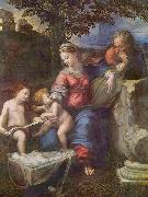 Hl. Familie unter der Eiche, mit Johannes dem Taufer